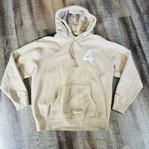 4Hunnid YG Hoodie Sweatshirt Men's Large Tan Graphic Pullover Long Sleeve
